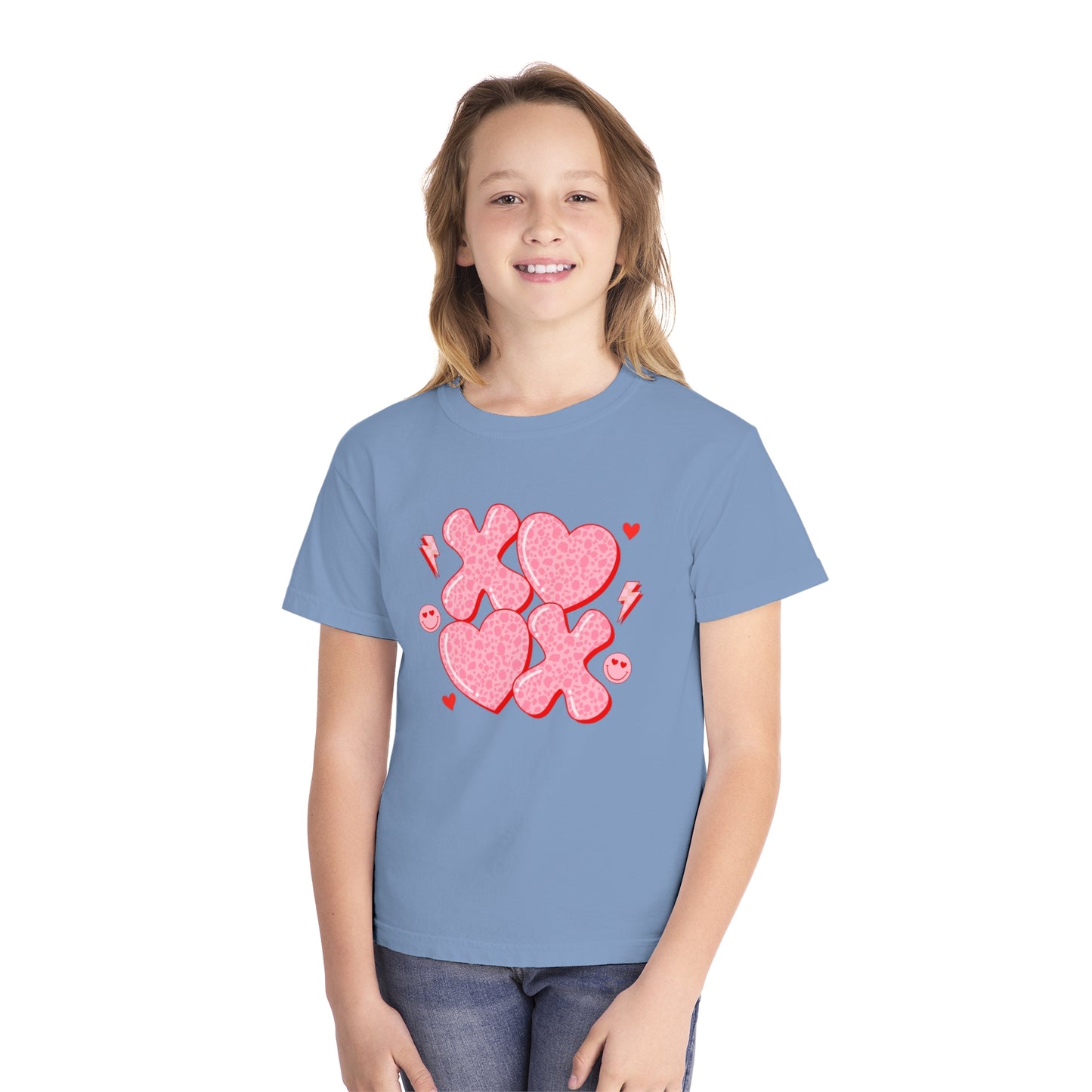 XOXO Cheetah Youth Comfort Colors Tee