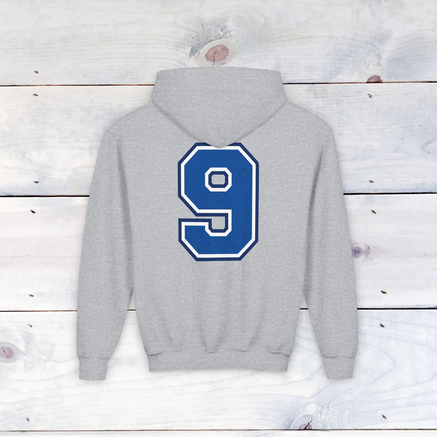 Custom Stallions #9 Youth Heavy Blend Hooded Sweatshirt