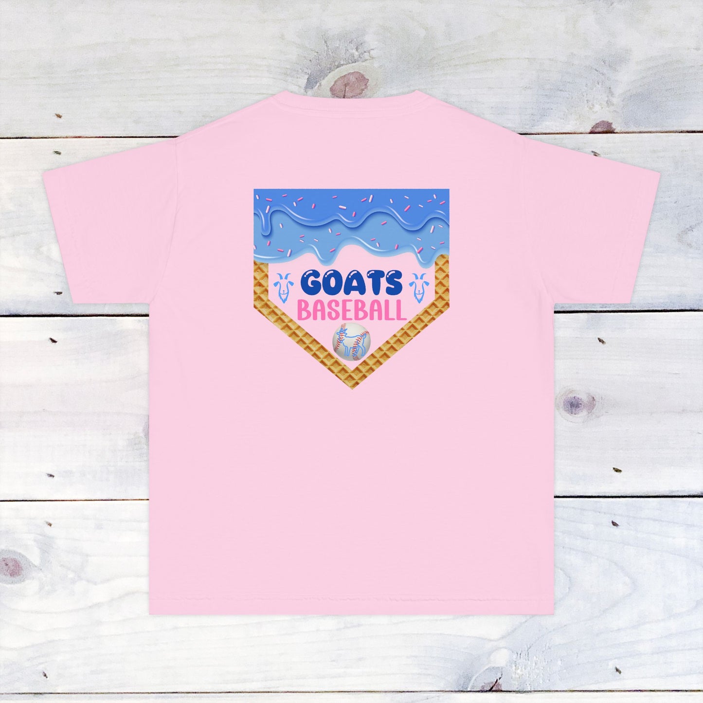 Youth "GOATS Baseball" Tee -Comfort Colors
