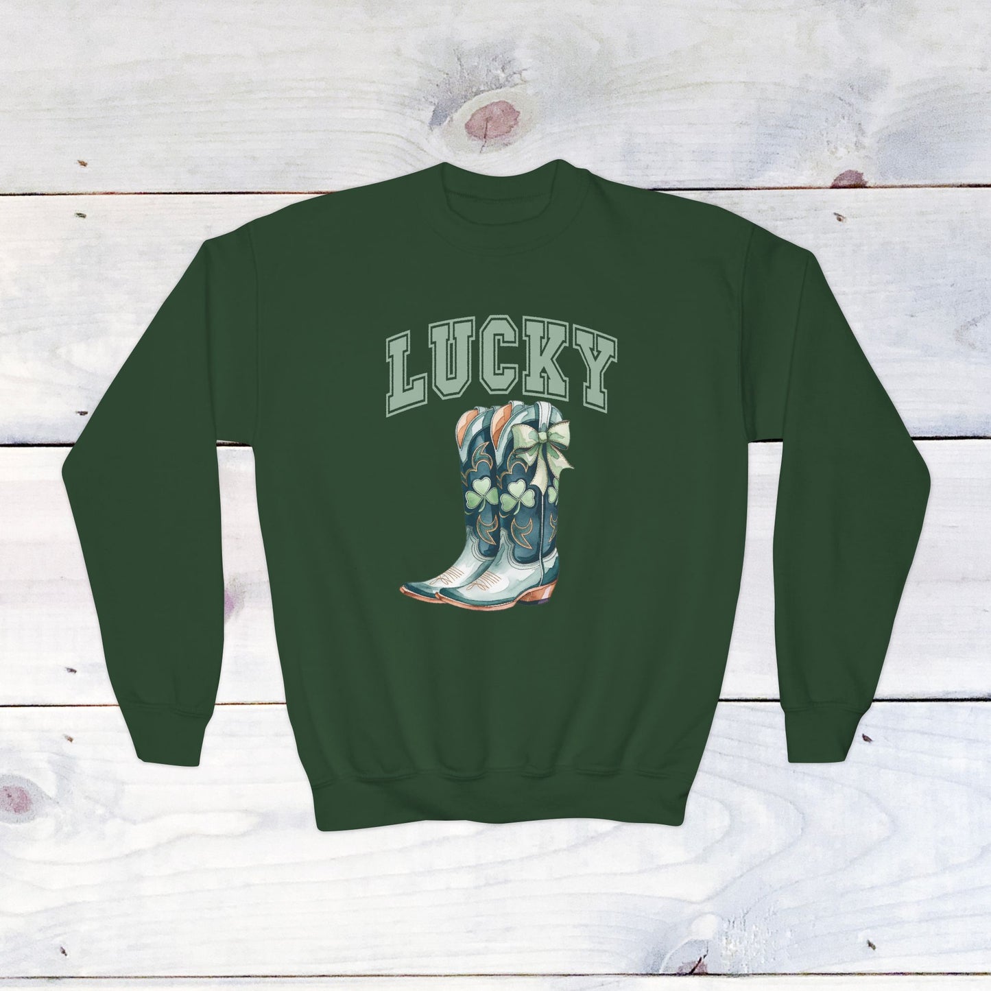 Lucky Boots Youth Crewneck Sweatshirt