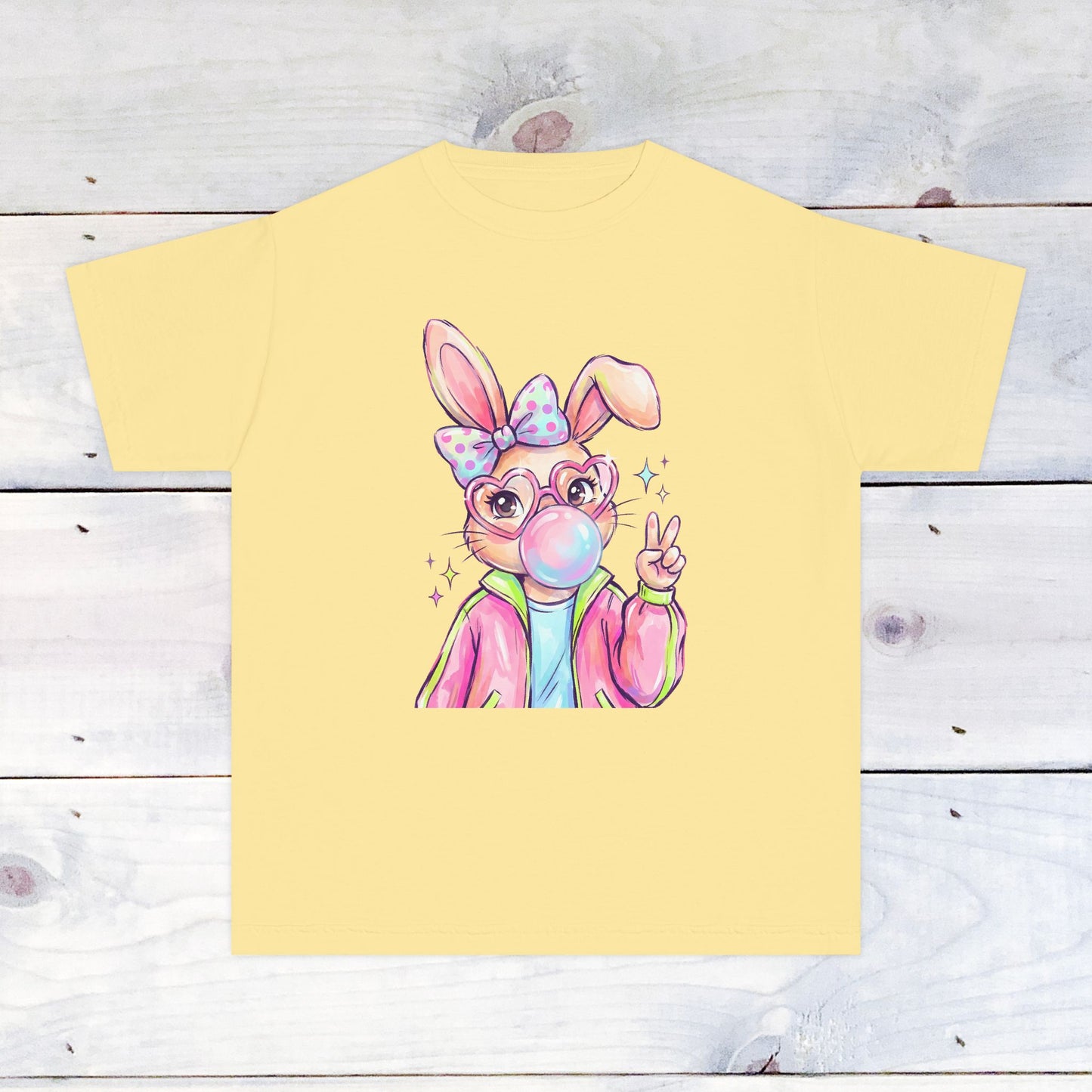 Bunny Bubble Spring Comfort Colors Youth Shirt