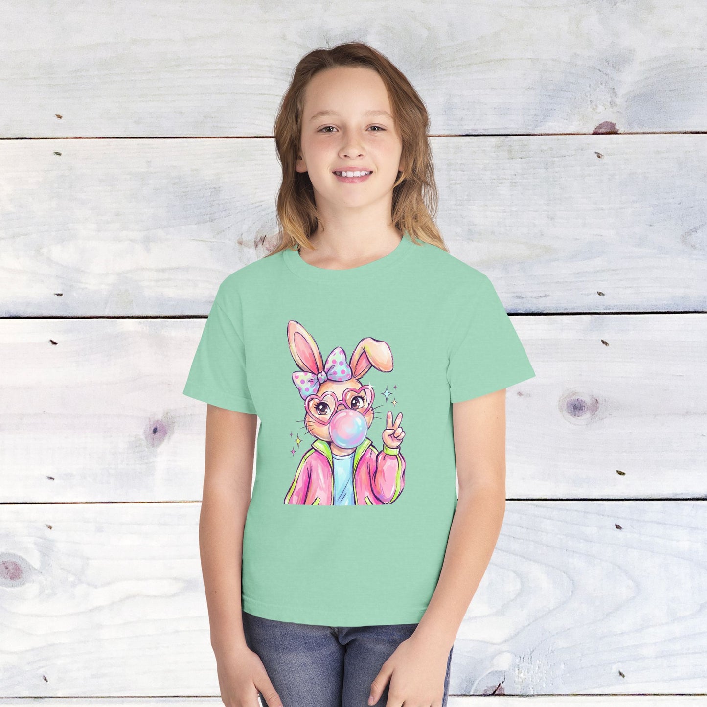 Bunny Bubble Spring Comfort Colors Youth Shirt
