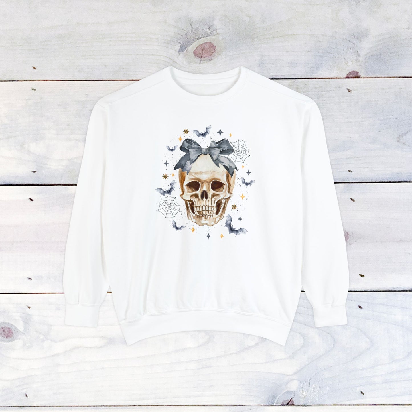Pretty Bow Skull Comfort Colors Sweater