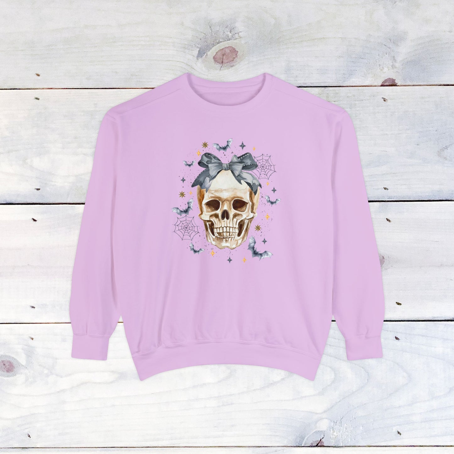 Pretty Bow Skull Comfort Colors Sweater