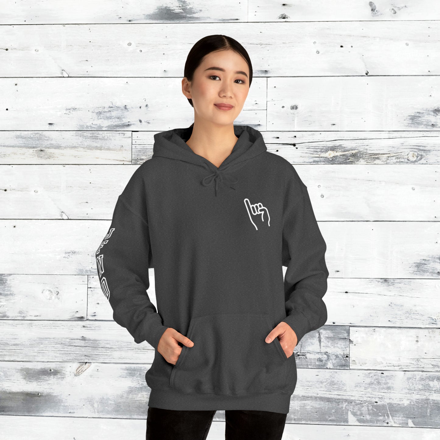 Jackets Stinger Hoodie Front - JFND Sleeve - Old School R back