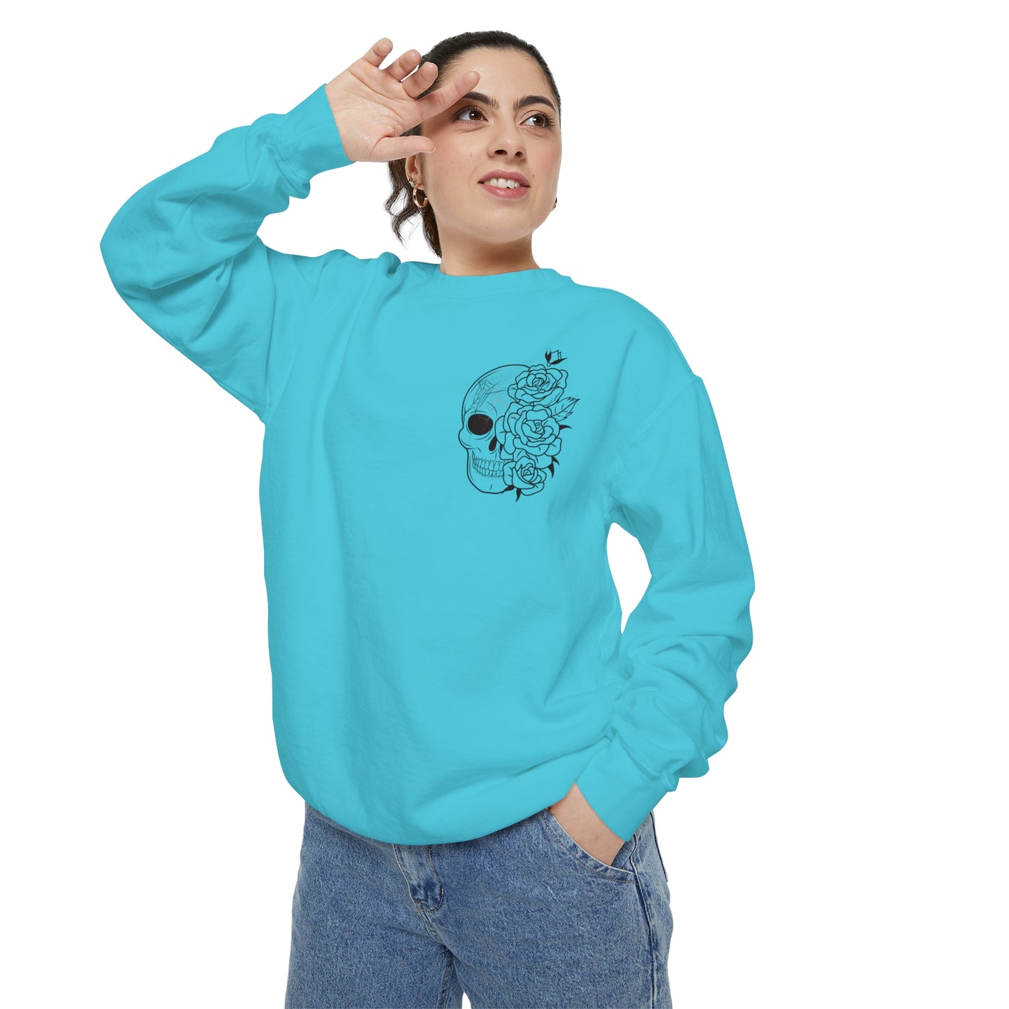 Skull Front, Vastly Overrated Back - Comfort Colors Pullover - Multi Color Options