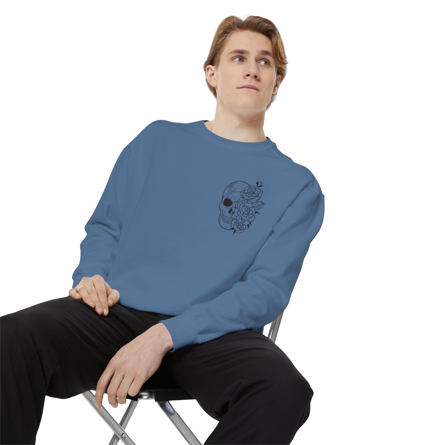 Skull Front, Vastly Overrated Back - Comfort Colors Pullover - Multi Color Options