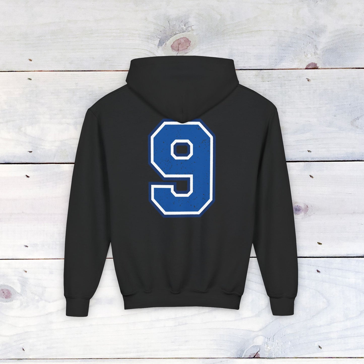 Custom Stallions #9 Youth Heavy Blend Hooded Sweatshirt