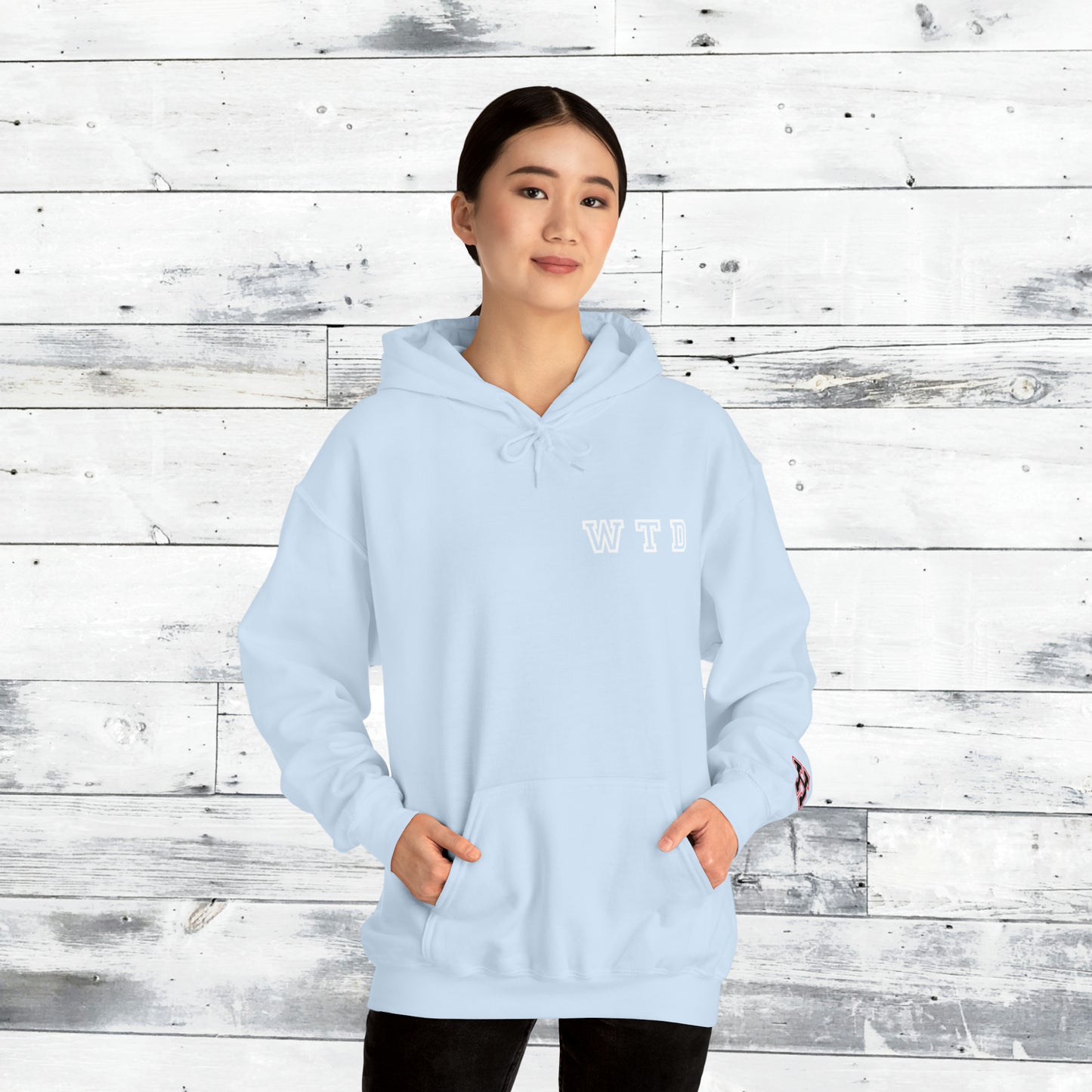 Heath Hawks WTD front Southside Strong back - H Cuff  - Hoodie