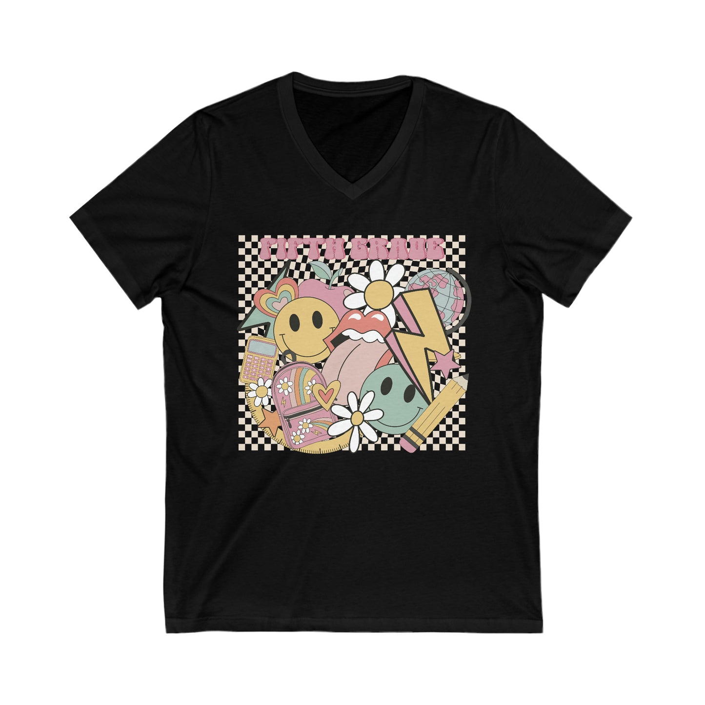 Fifth Grade Fun Teacher Unisex V-Neck Tee