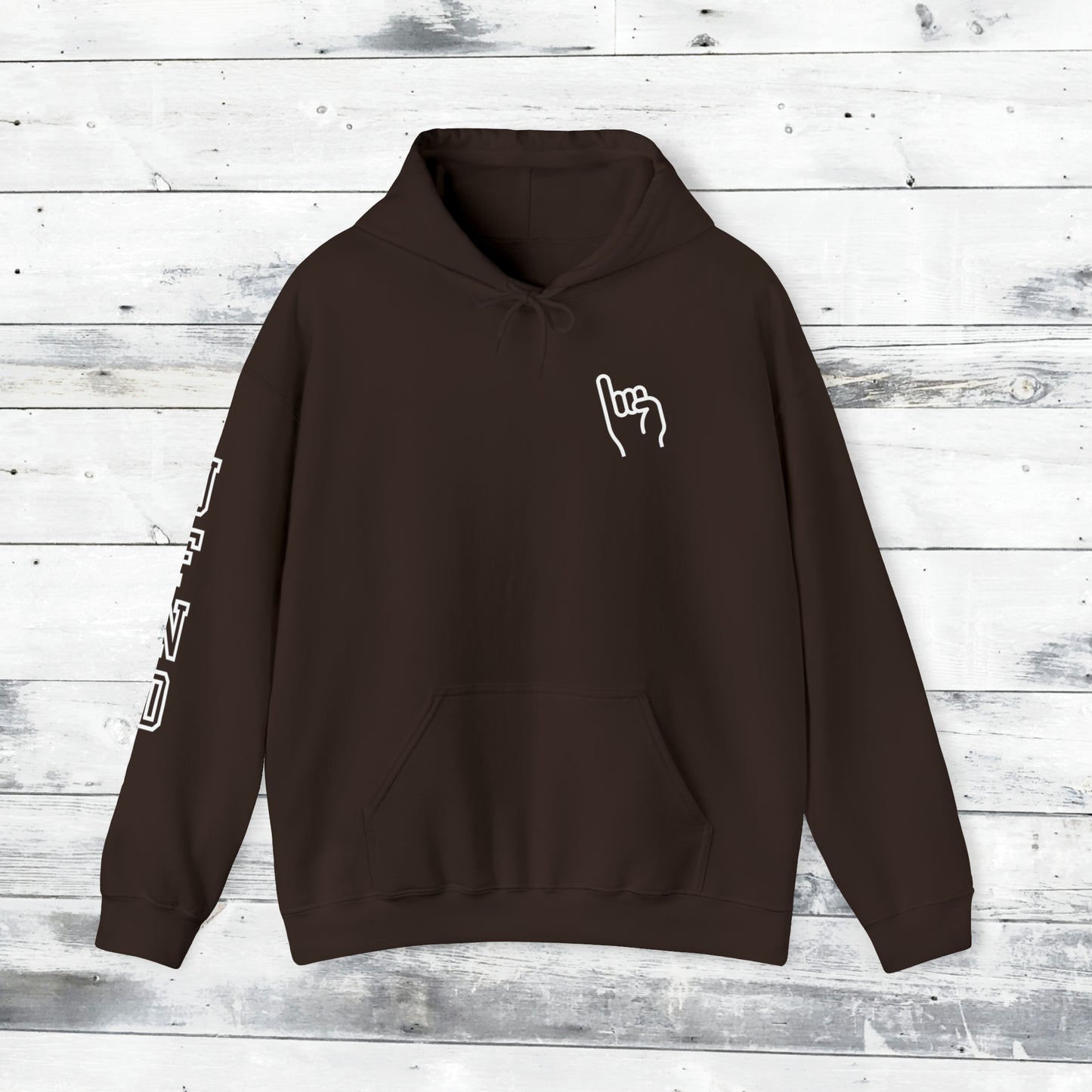 Jackets Stinger Hoodie Front - JFND Sleeve - Old School R back