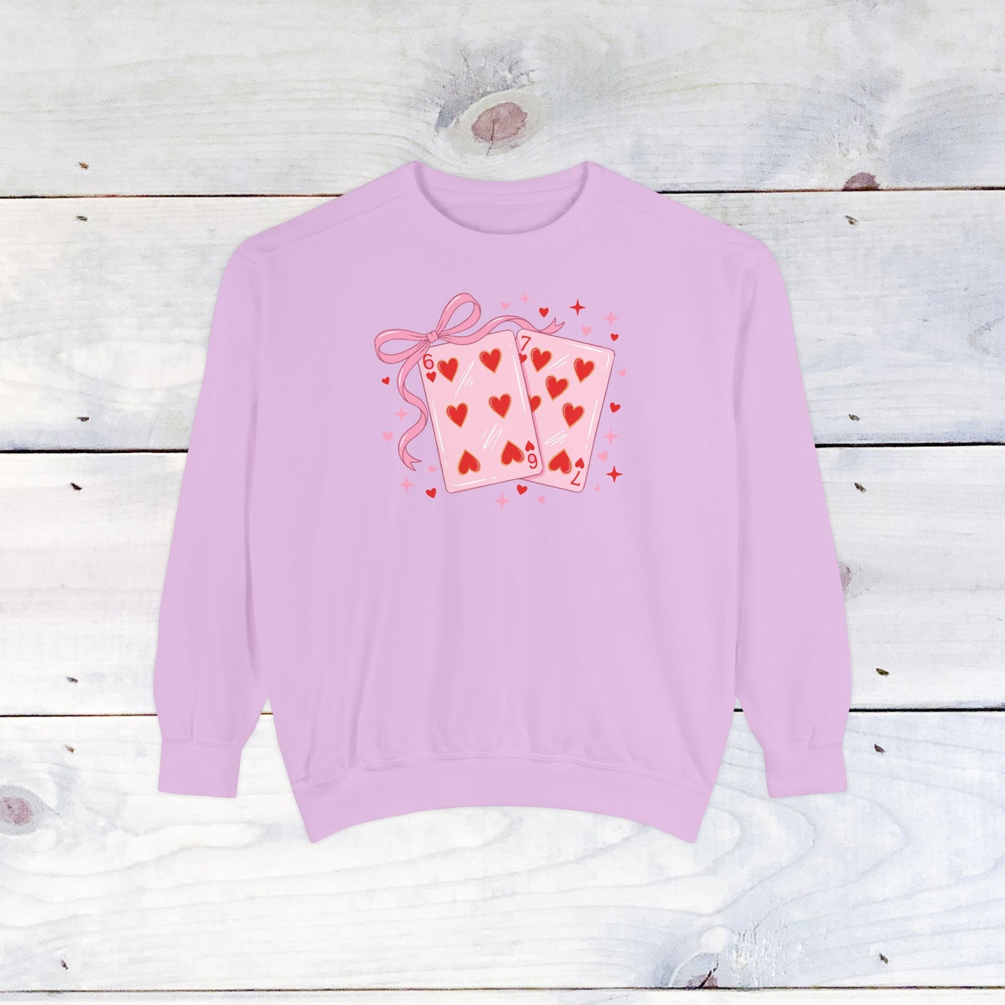 6-7 Valentine Cards Comfort Colors Sweater