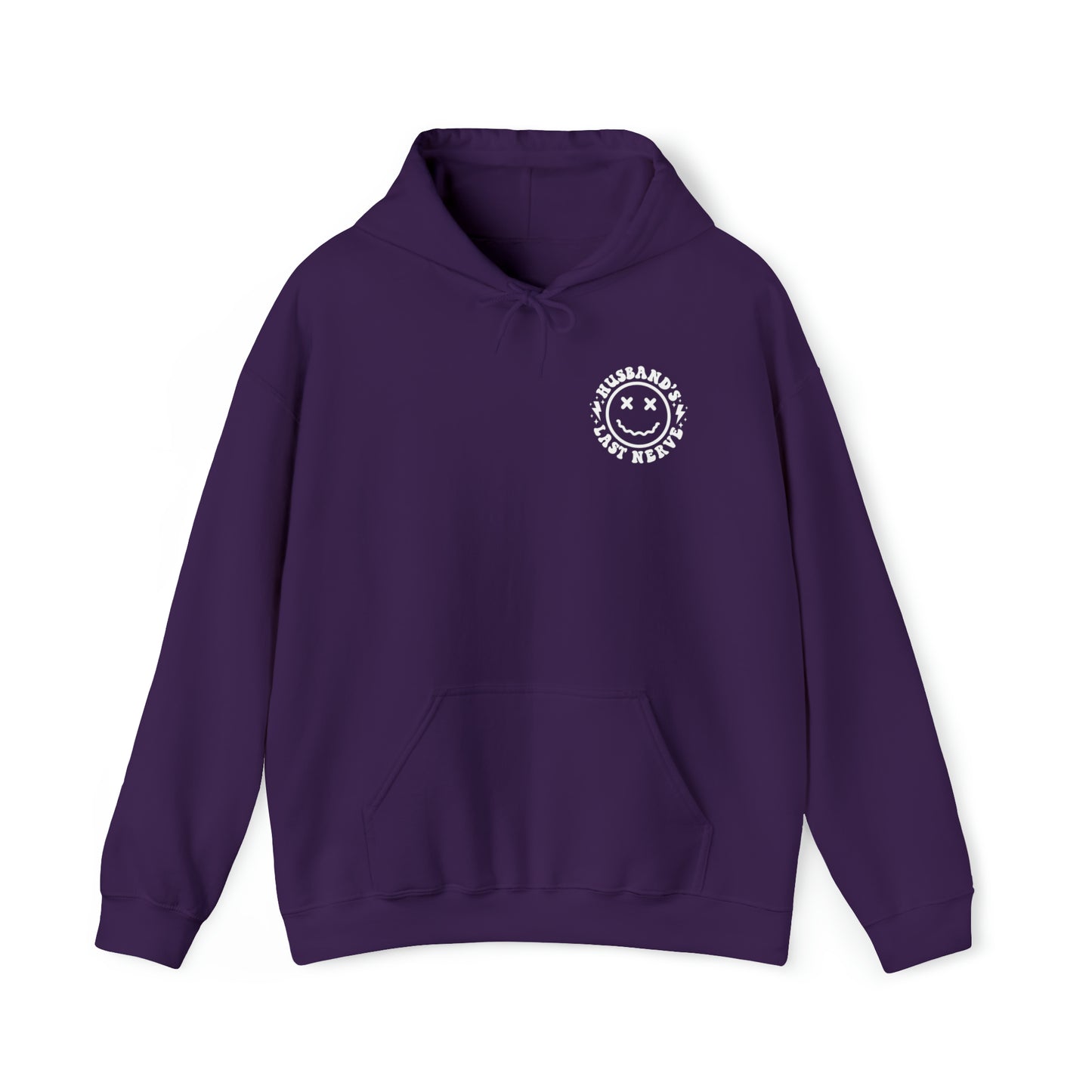 Husband's Last Nerve Hoodie - White Text