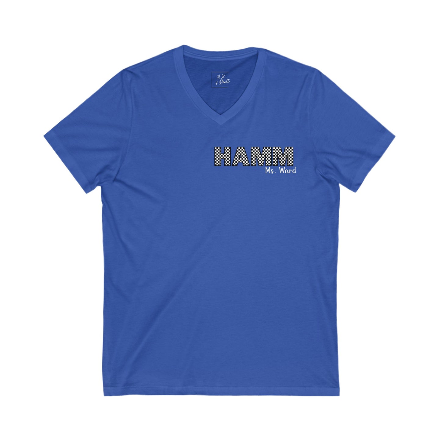 Personalized Second Grade Hamm Teacher V-Neck Tee