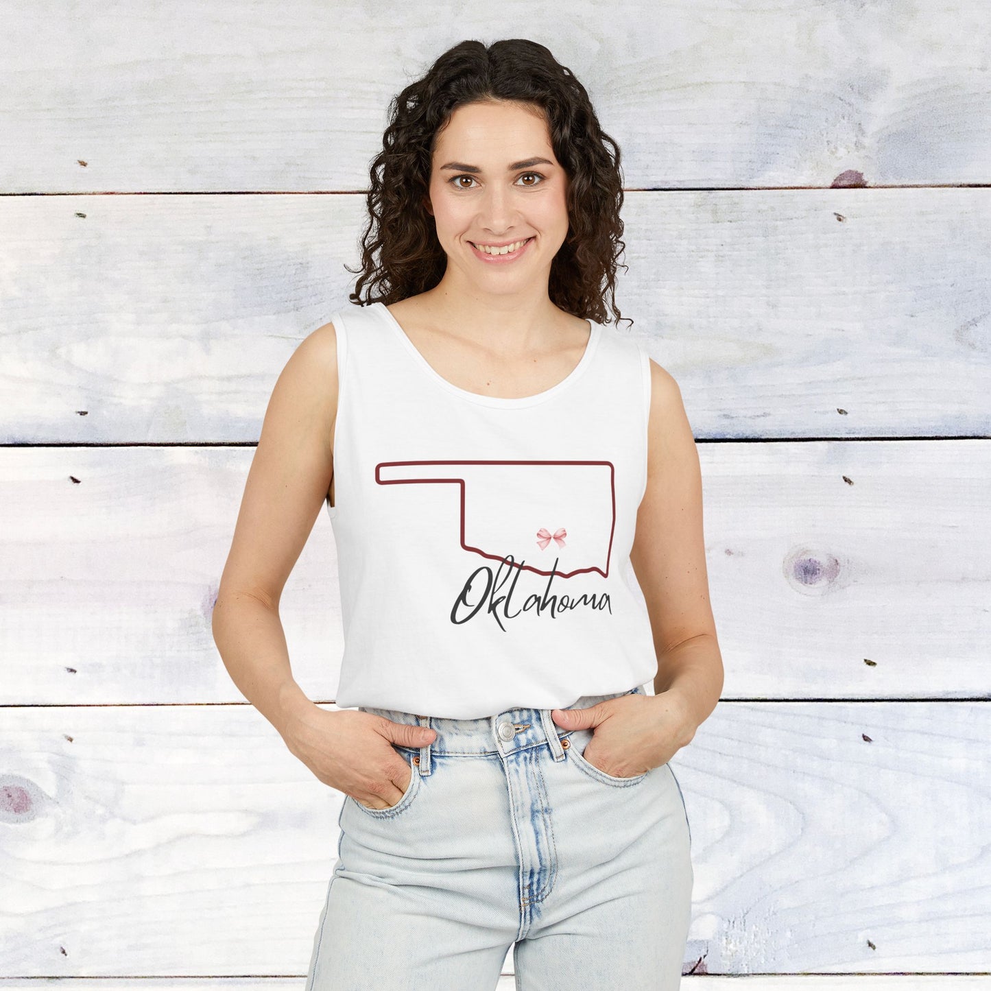Oklahoma Norman Bow Comfort Colors Tank Top