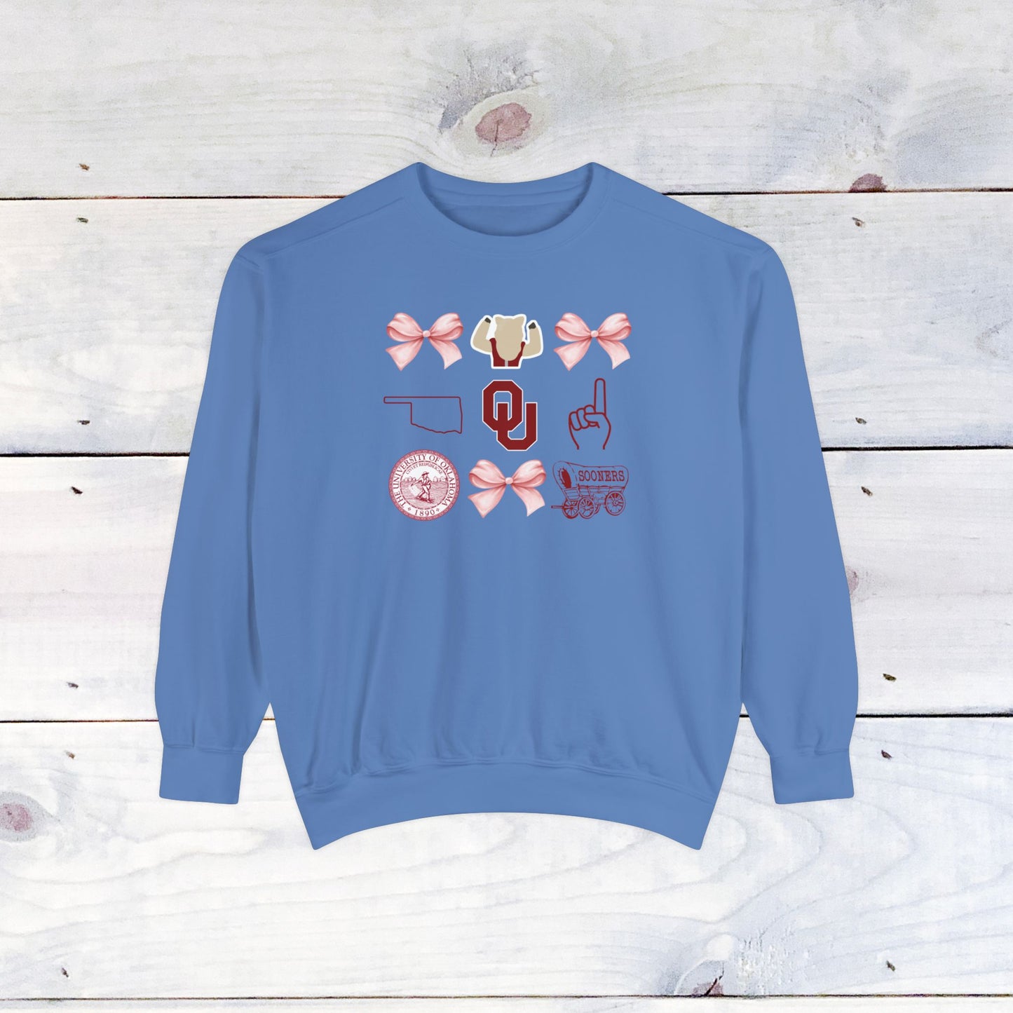 Oklahoma Sooners Bow Comfort Colors Sweater