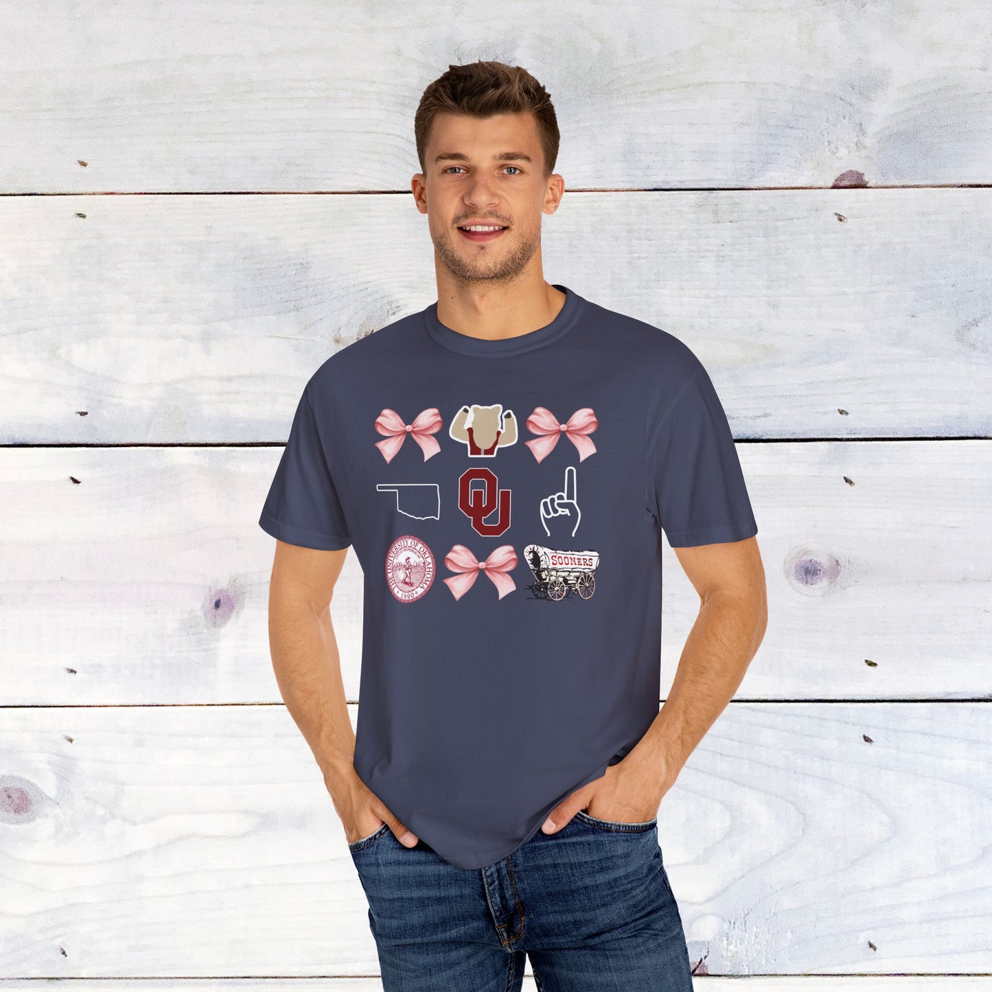 Oklahoma Sooners Bow Comfort Colors - Dark