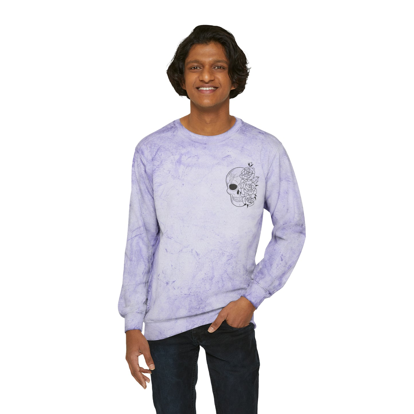 Skull Front, Vastly Overrated Back - Color Blast Comfort Colors Pullover - Multi Color Options