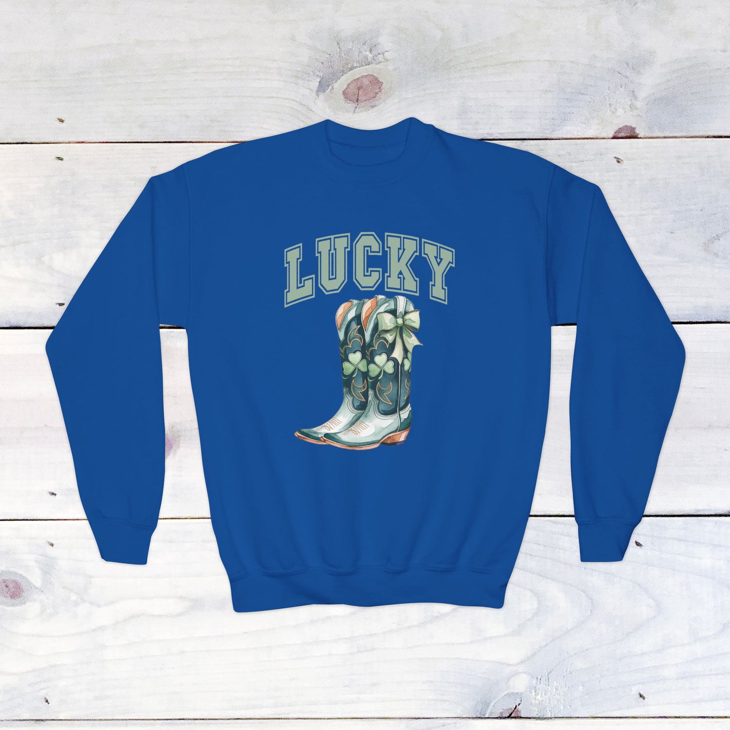 Lucky Boots Youth Crewneck Sweatshirt