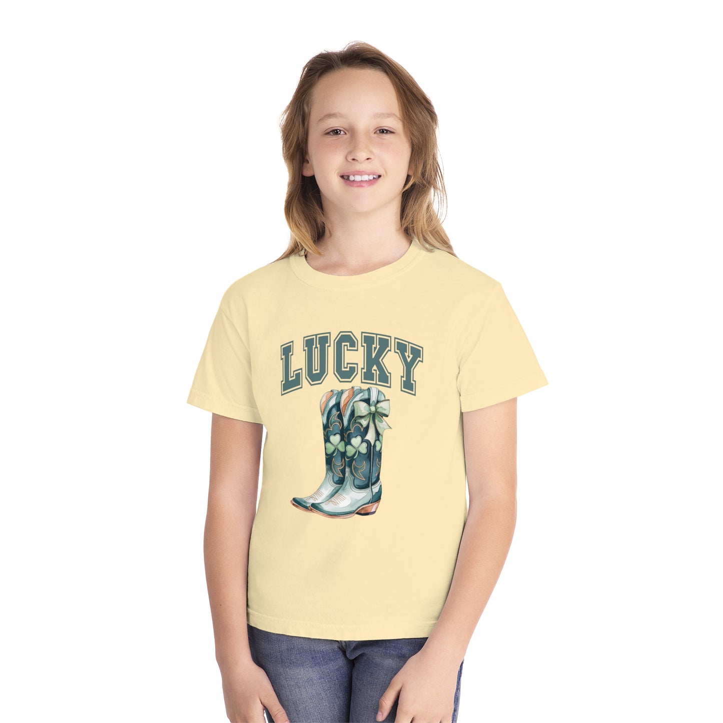 Lucky Girl Youth Comfort Colors Tee