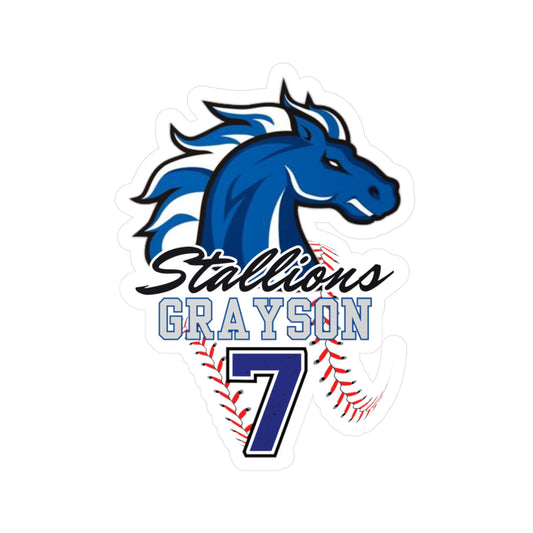 Stallions 7 Custom Vinyl Sticker