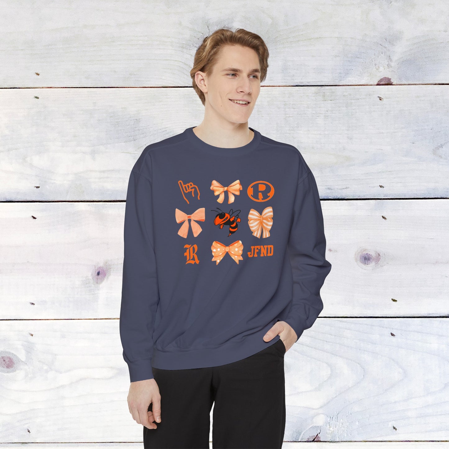 Rockwal Yellowjacket Bow Comfort Colors Sweater