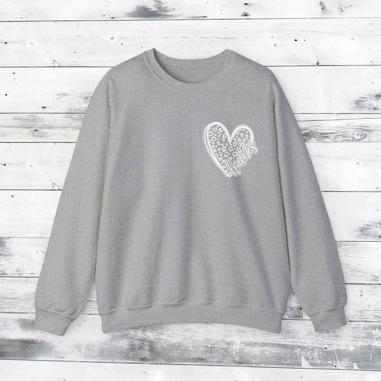 Hawks Cheetah Heart Sweater