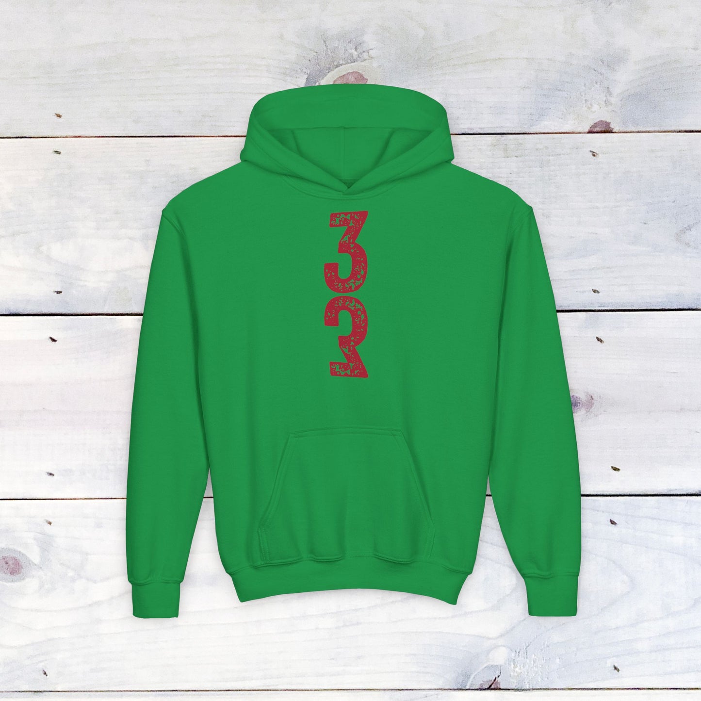 Red 3up3down Youth Heavy Blend Hooded Sweatshirt