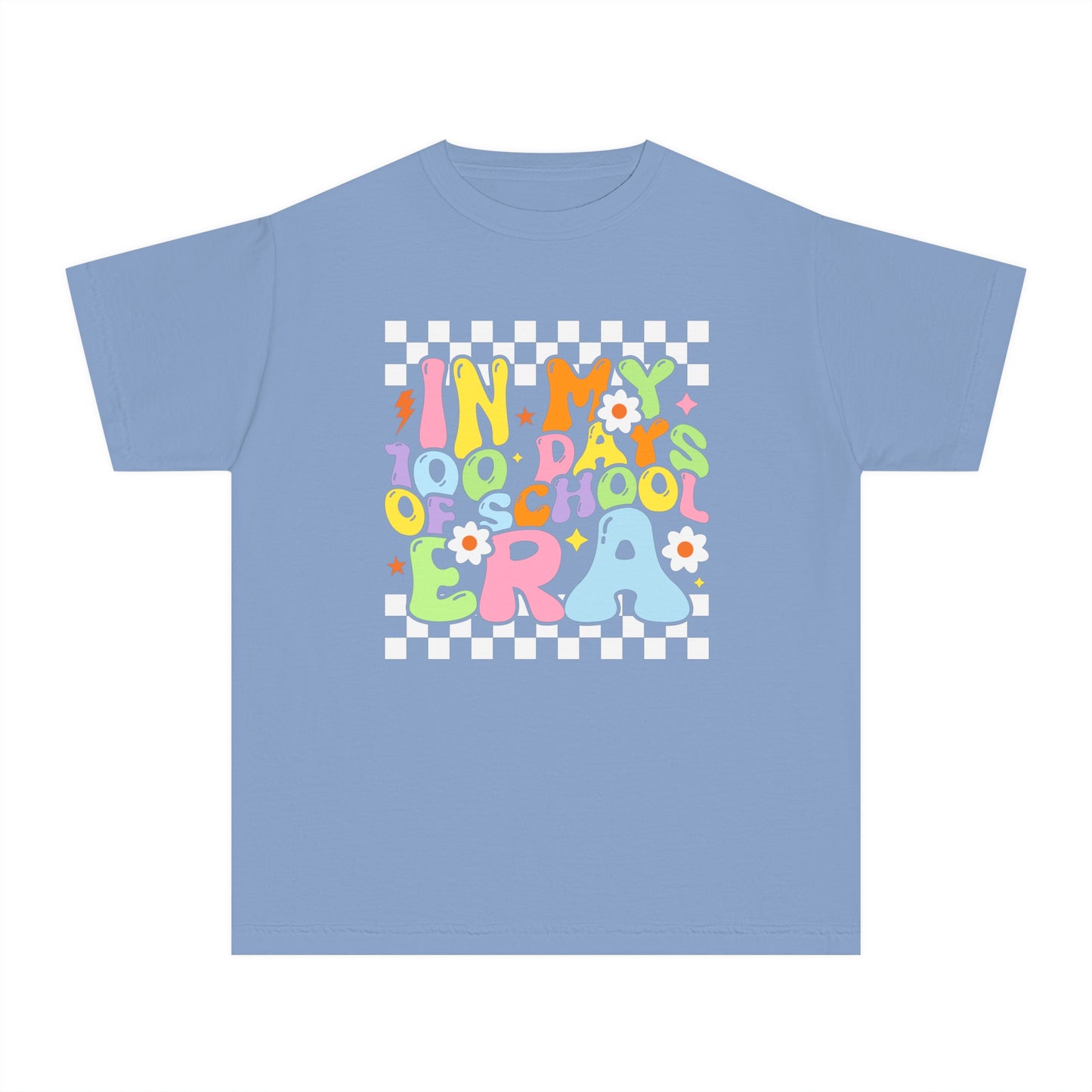 Youth Checkered 100 days Era Comfort Colors Tee