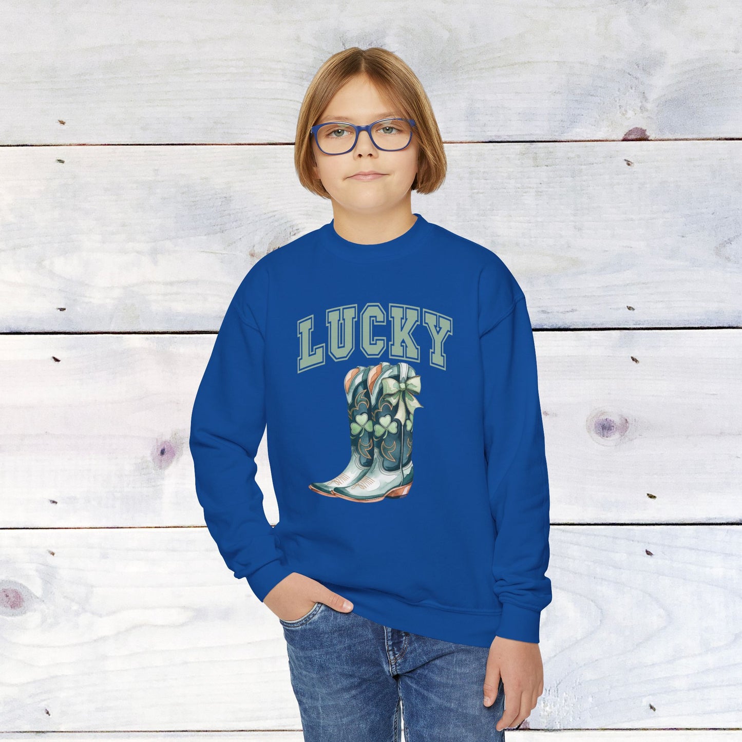 Lucky Boots Youth Crewneck Sweatshirt