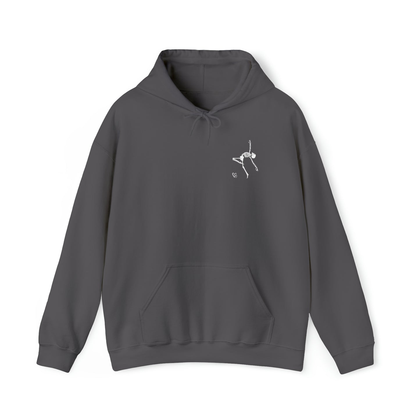 Dancing Skeleton Hoodie- Dancing Skeleton Front- Multi -Dancing Skeleton Back, Mutliple Color Options, Unisex Heavy Blend™ Hooded Sweatshirt