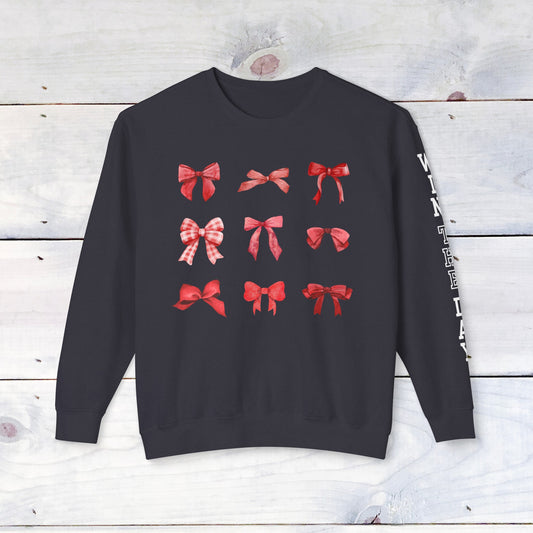 Heath Bow Sweater - Win the Day Sleeve - Comfort Colors