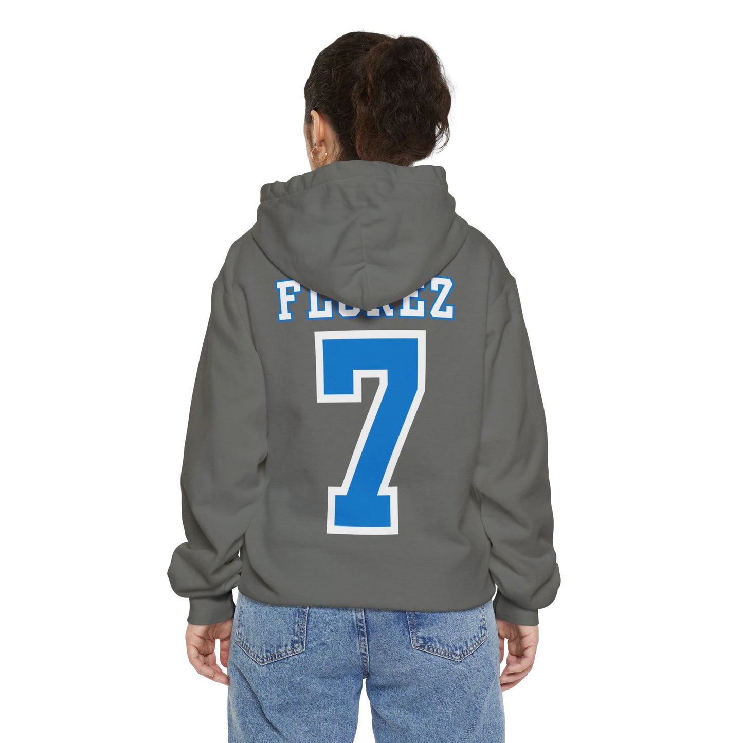Custom Stallions Mom #7 Florez Comfort Colors Hoodie
