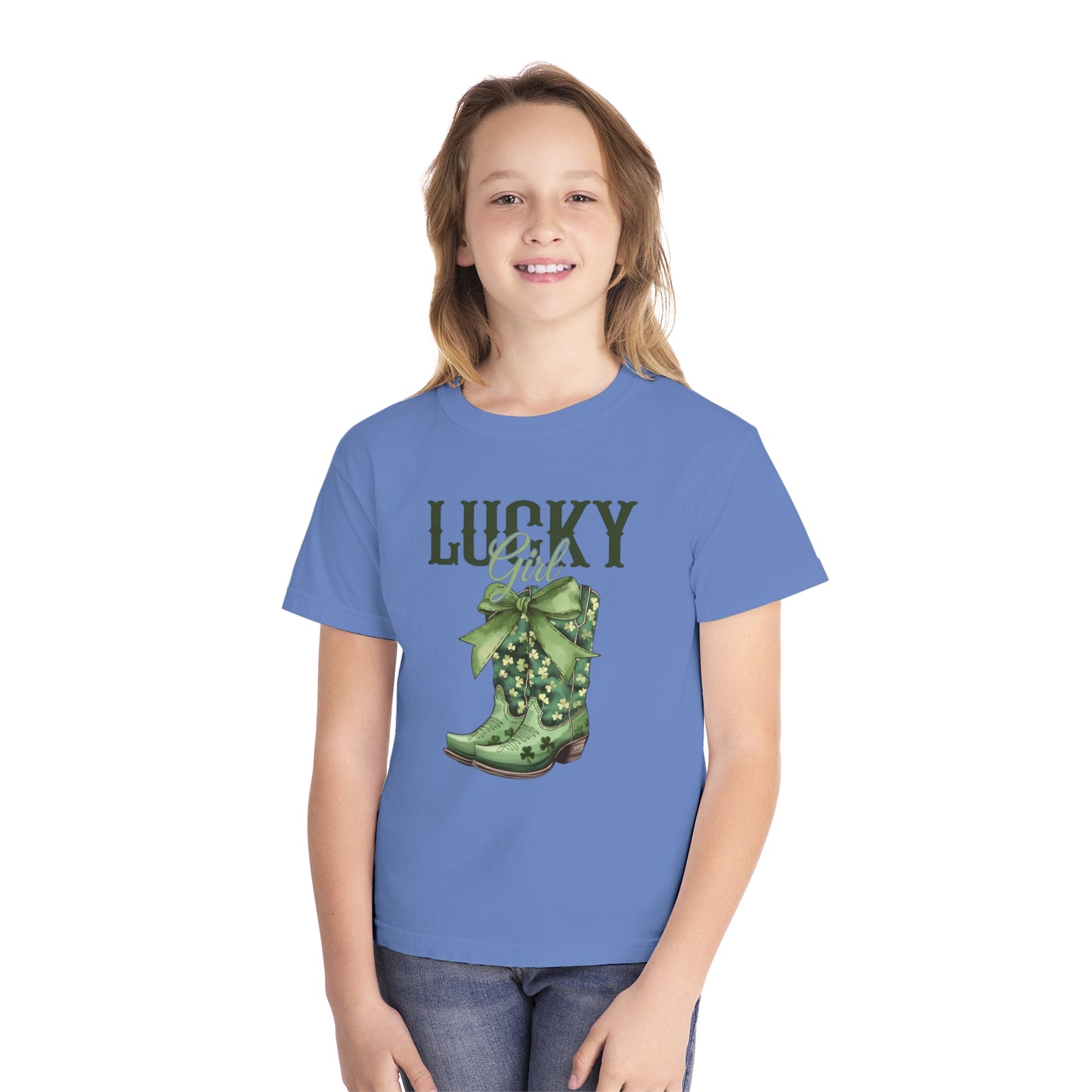 Lucky Girl Youth Comfort Colors Tee