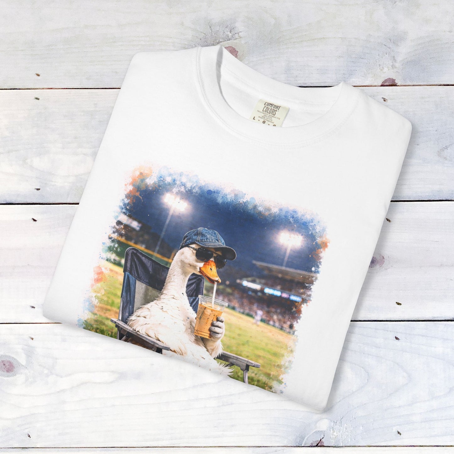 'I Live Here Now' Baseball Stadium Goose Comfort Colors Unisex T-Shirt