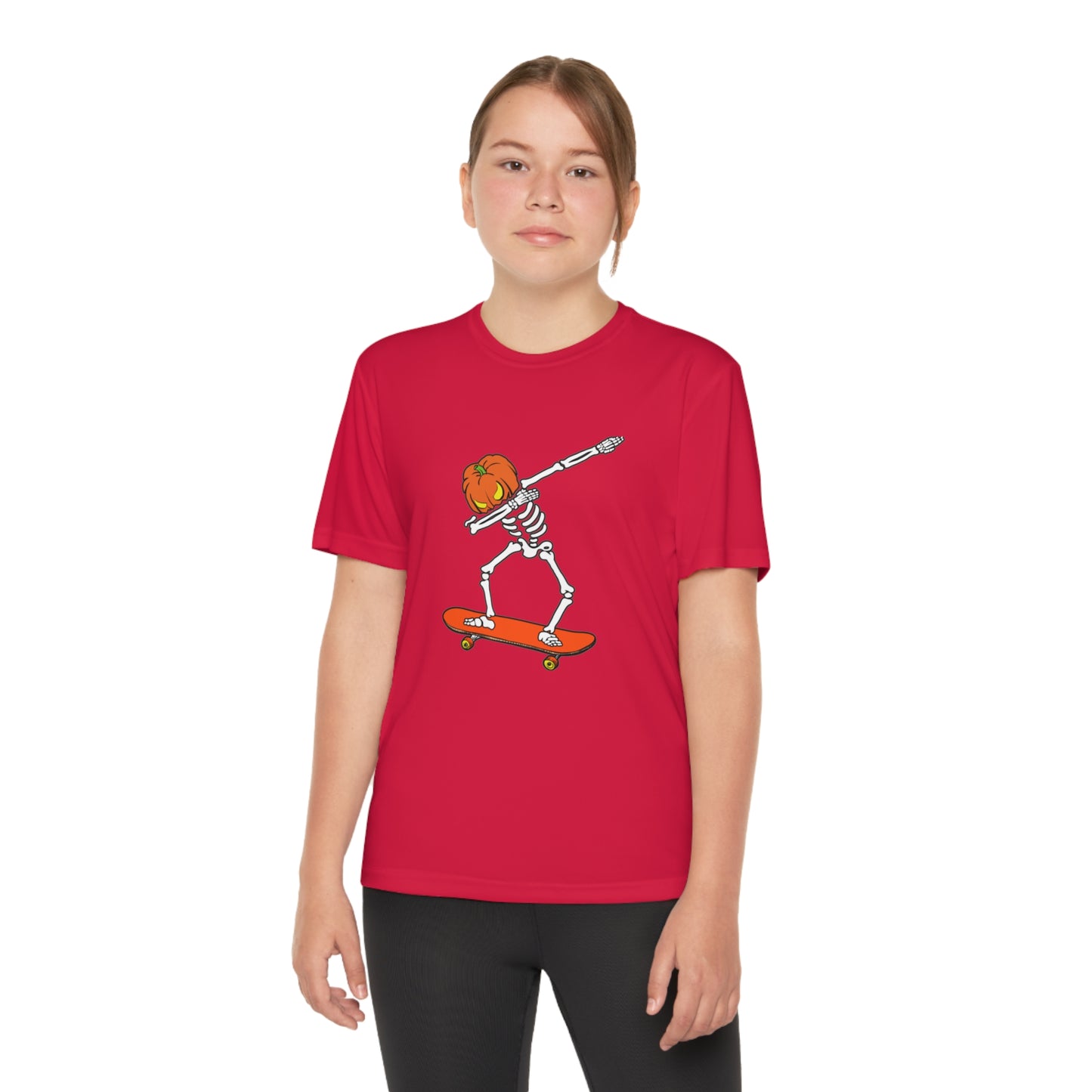 Dabbing Pumpkin Skelly Skater T