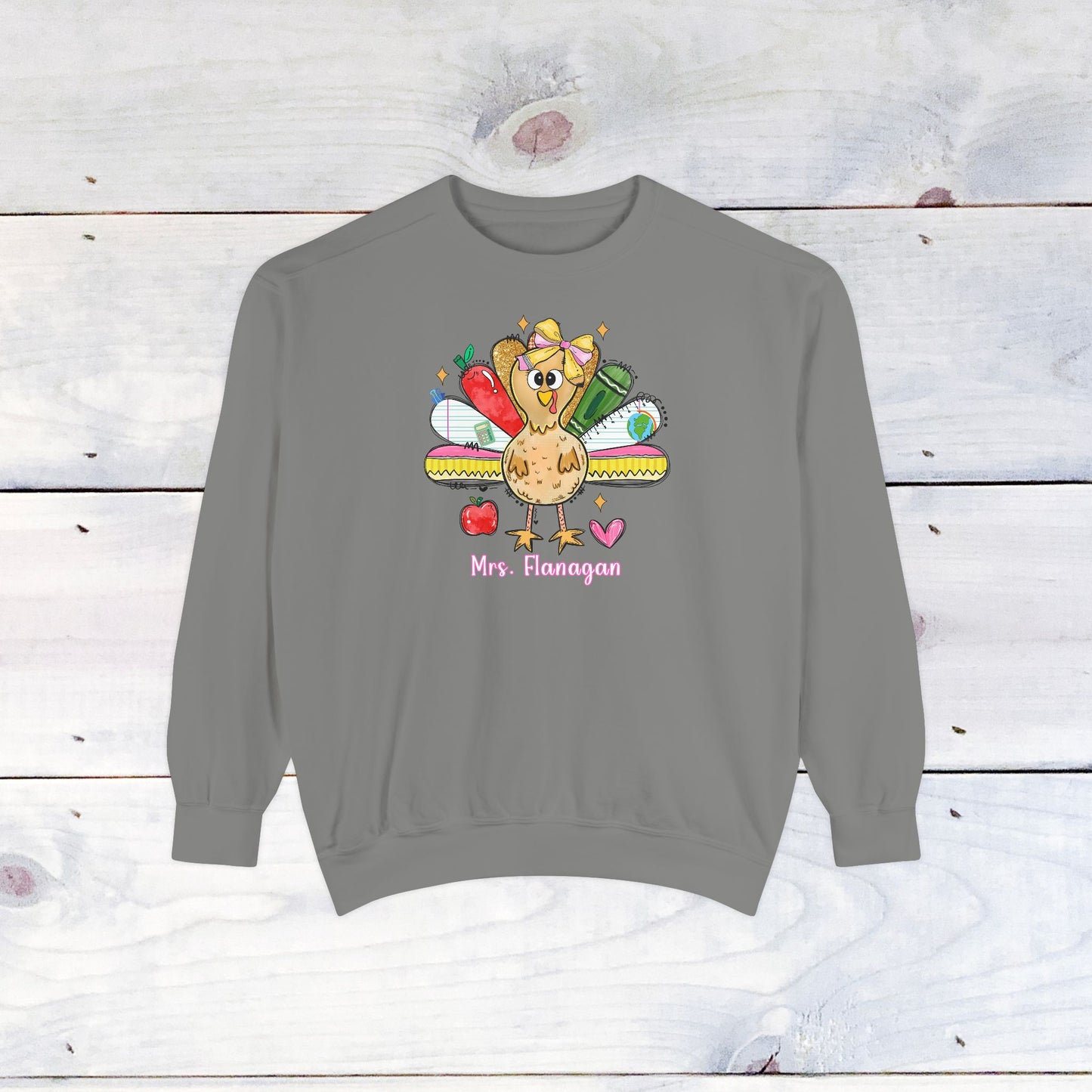 Teacher Turkey Unisex Comfort Colors Sweater