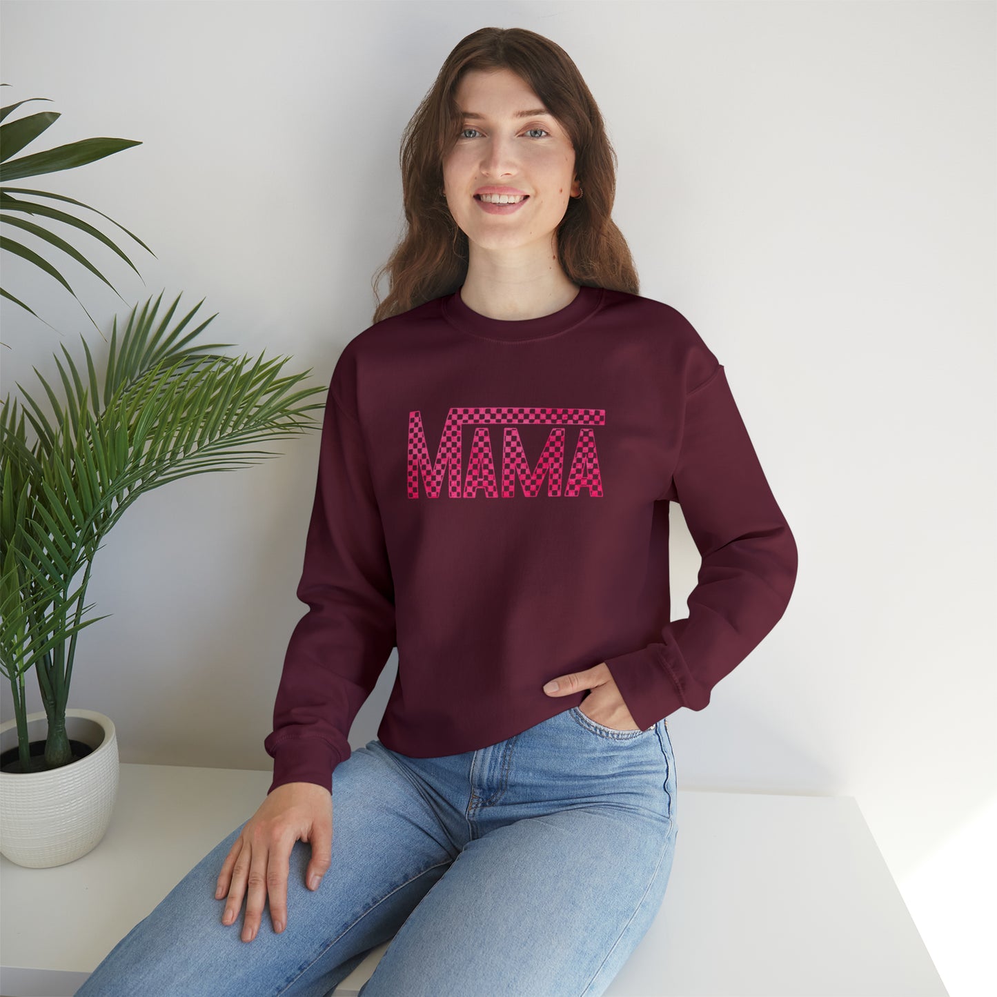 Pink Mama Checkered Sweater