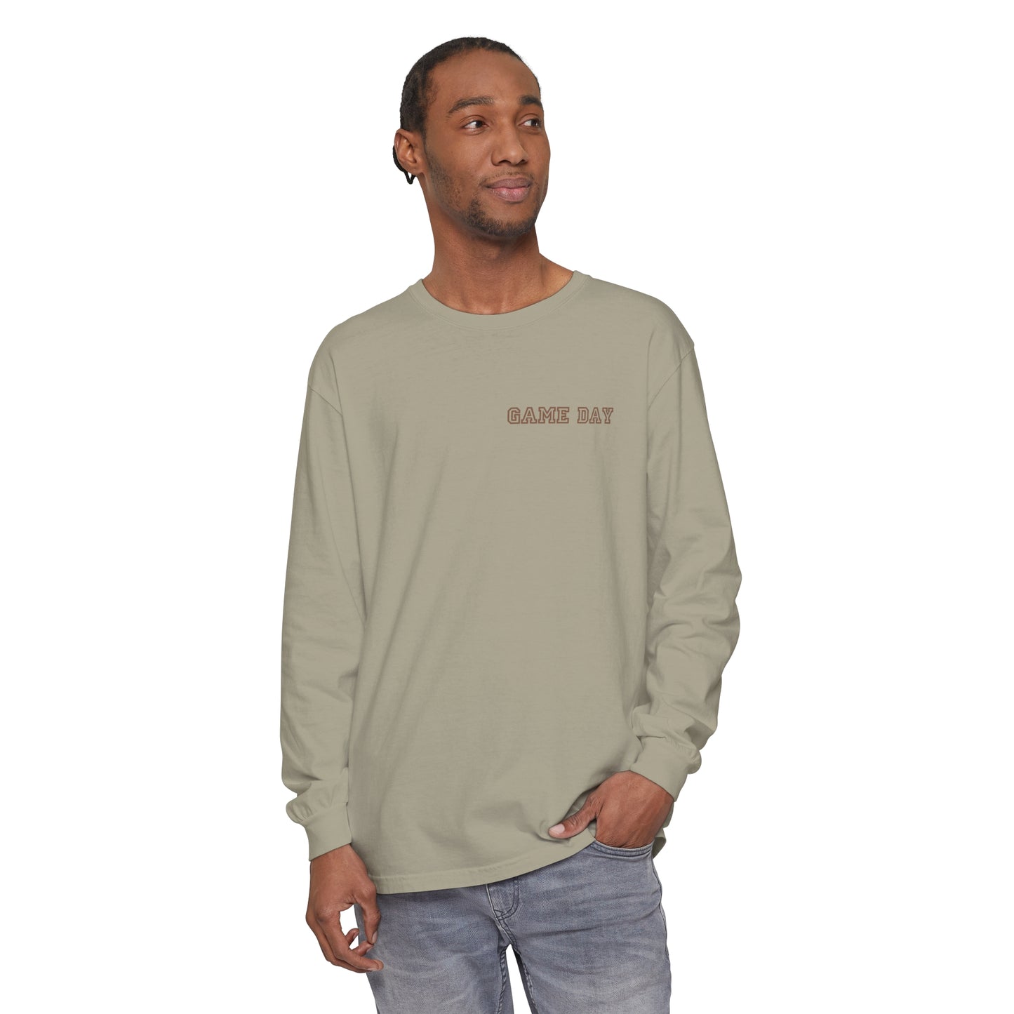 Football Mom Long Sleeve Comfort Colors T Shirt