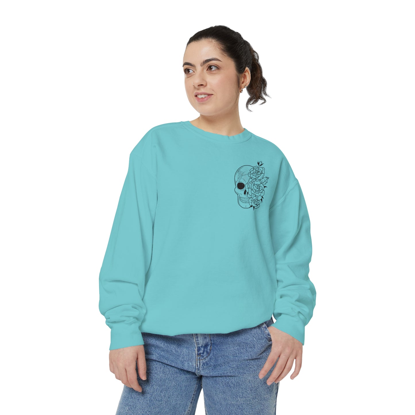 Skull Front, Vastly Overrated Back - Comfort Colors Pullover - Multi Color Options