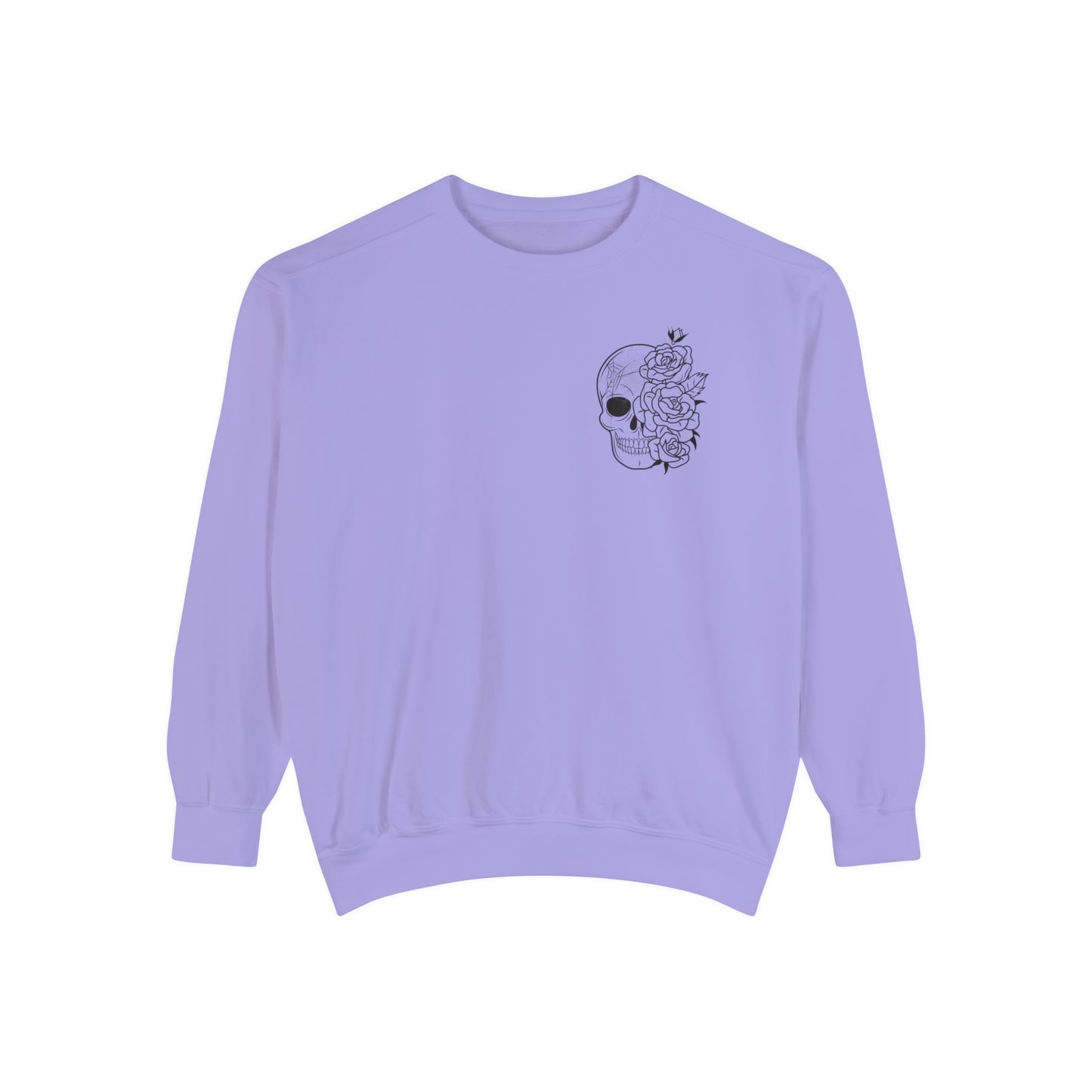 Skull Front, Vastly Overrated Back - Comfort Colors Pullover - Multi Color Options