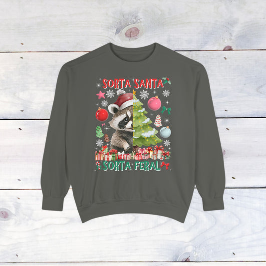 Custom Sorta Santa Sorta Feral Comfort Colors Sweater