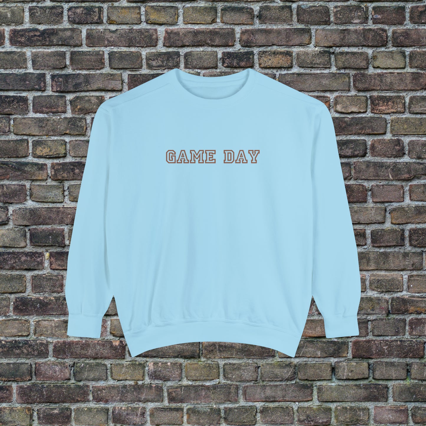 Game Day Comfort Colors Sweater - Brown Text