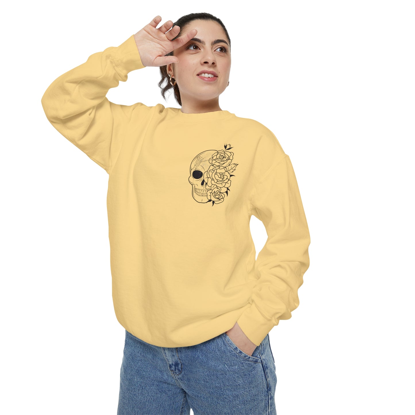 Skull Front, Vastly Overrated Back - Comfort Colors Pullover - Multi Color Options