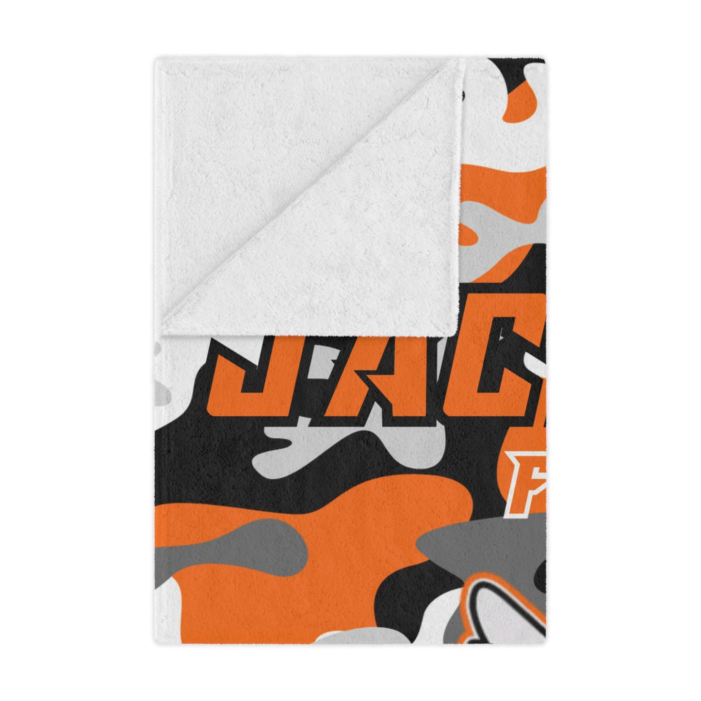 Orange & Black Camo Fighting Jacket Football Blanket
