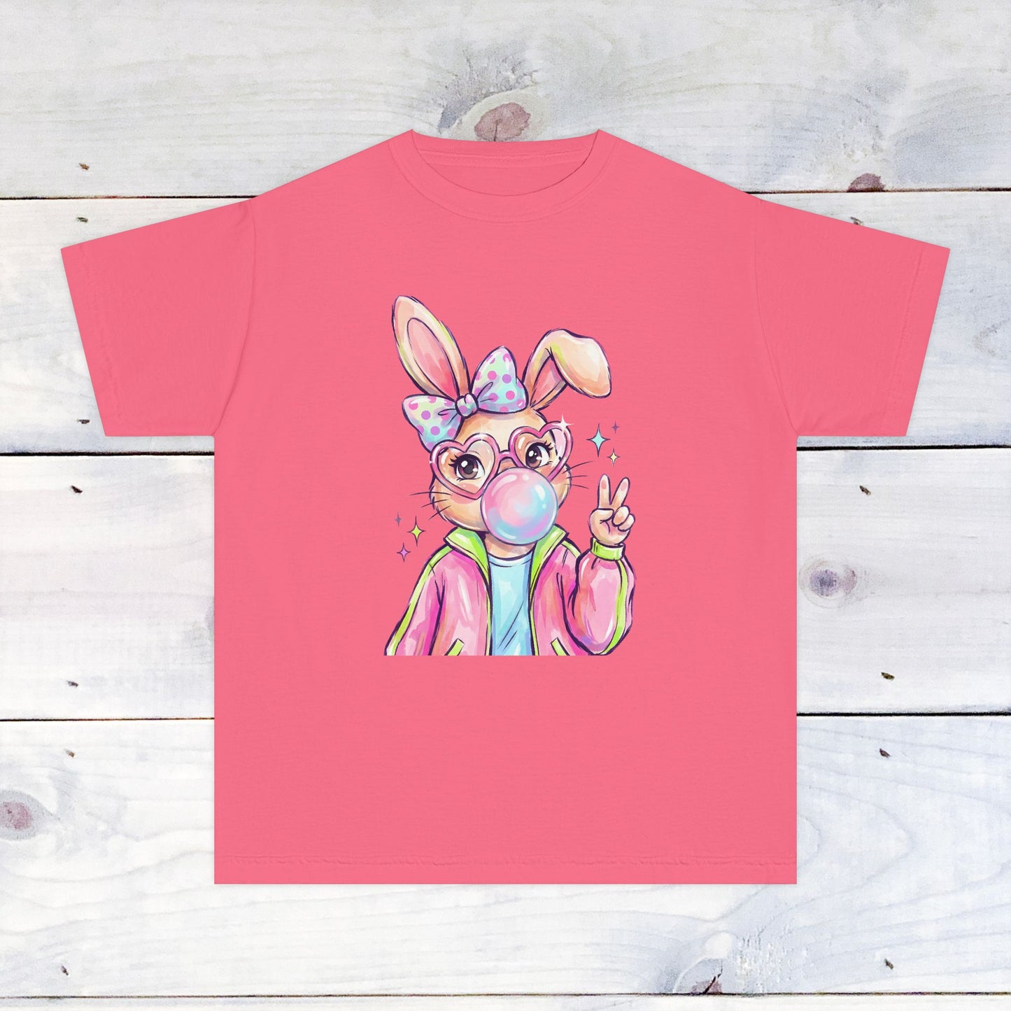 Bunny Bubble Spring Comfort Colors Youth Shirt