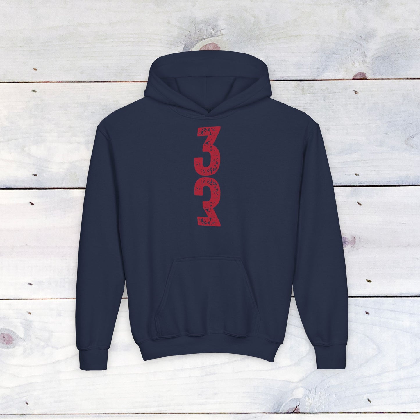 Red 3up3down Youth Heavy Blend Hooded Sweatshirt