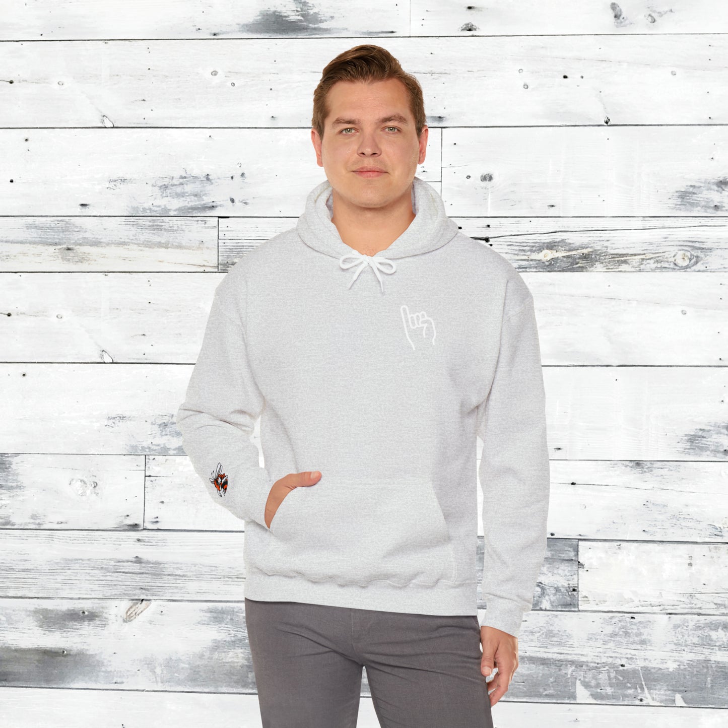 Jackets Stinger Hoodie Front - Yellow Jacket Sleeve/Cuff - Old School R back