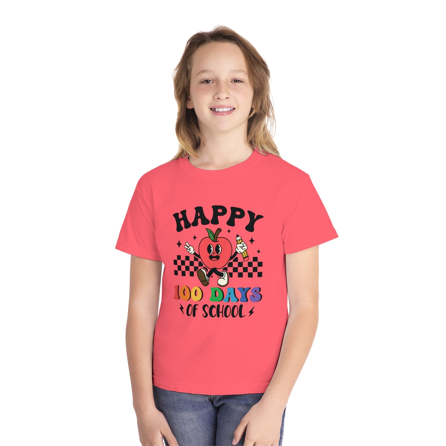 Youth Happy 100 Days Comfort Colors Tee
