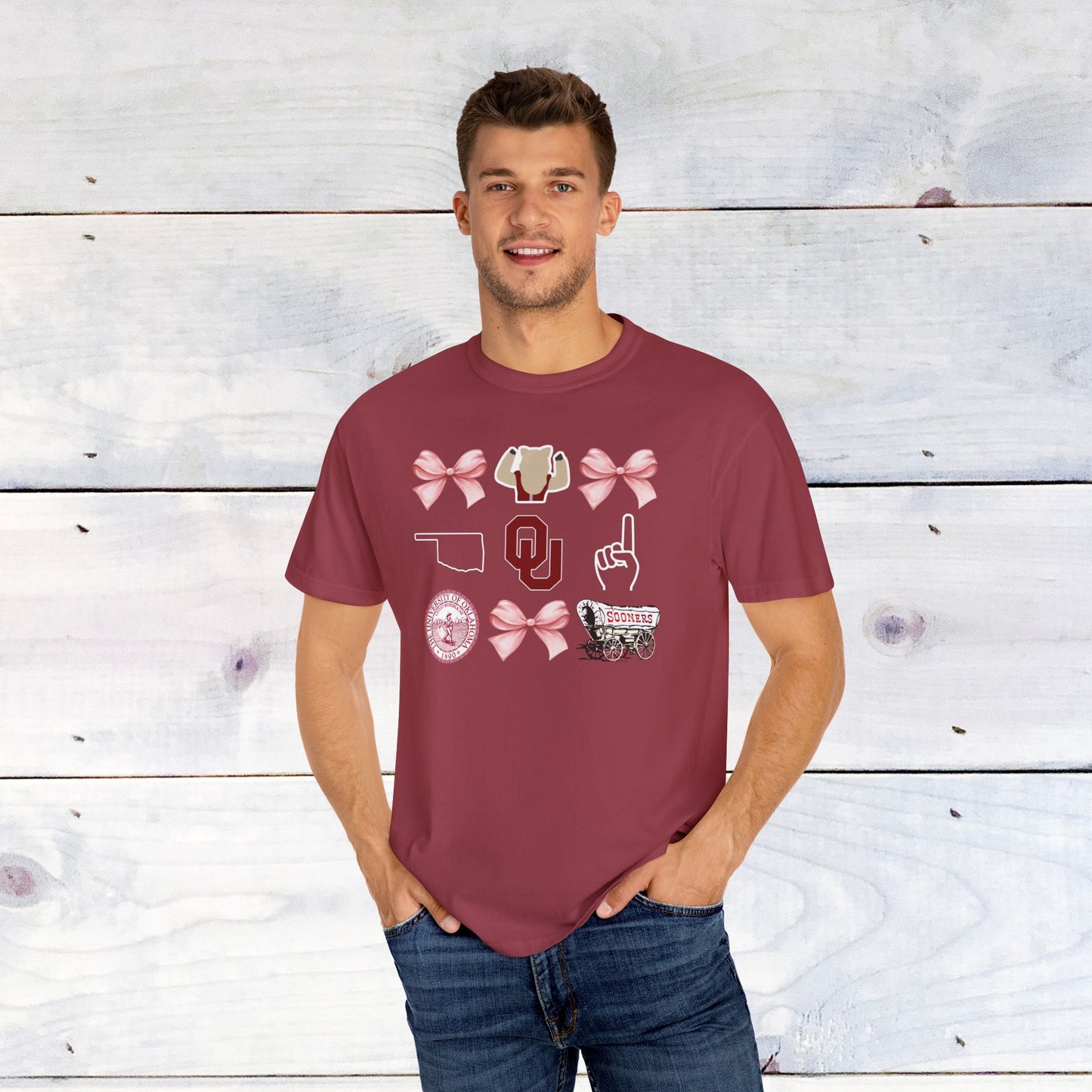 Oklahoma Sooners Bow Comfort Colors - Dark